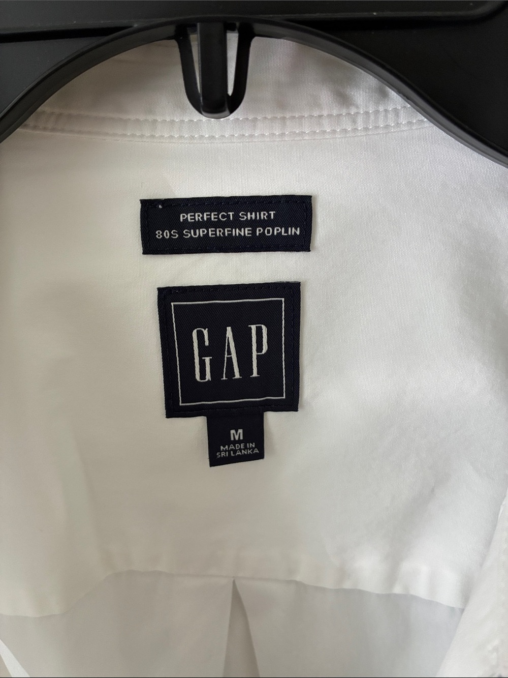 GAP Perfect shirt ladies Optic White Button-Down Long Sleeve Med - Picture 5 of 8